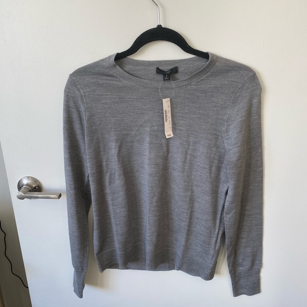 NWT: JCrew Margot Heather Gray Crewneck